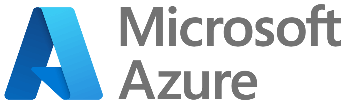 Blue 'A' icon and 'Microsoft Azure'